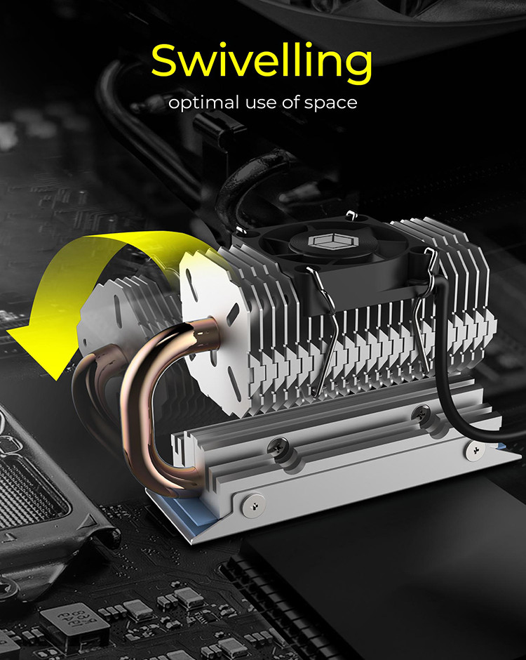 ICY BOX IB-M2HSF-705 Solid-state drive Heatsink/Radiator 3 cm Silver 1 pc(s) image 3