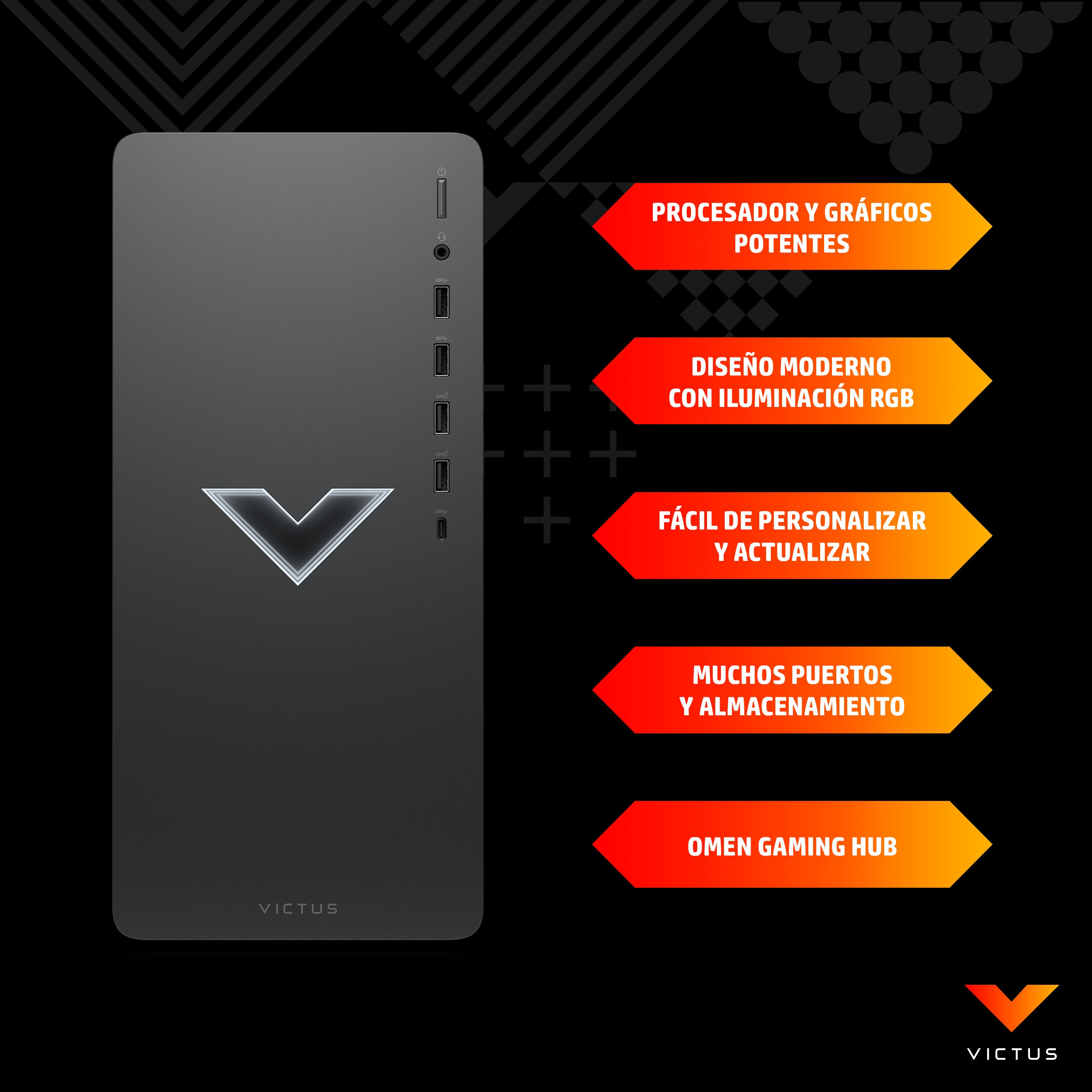 PC gaming - HP Victus 15L TG02-0009ns , AMD Ryzen™ 5 5600G, 16GB RAM, 512GB SSD, RTX™ 3050, W11 H, Plata - imagen 16