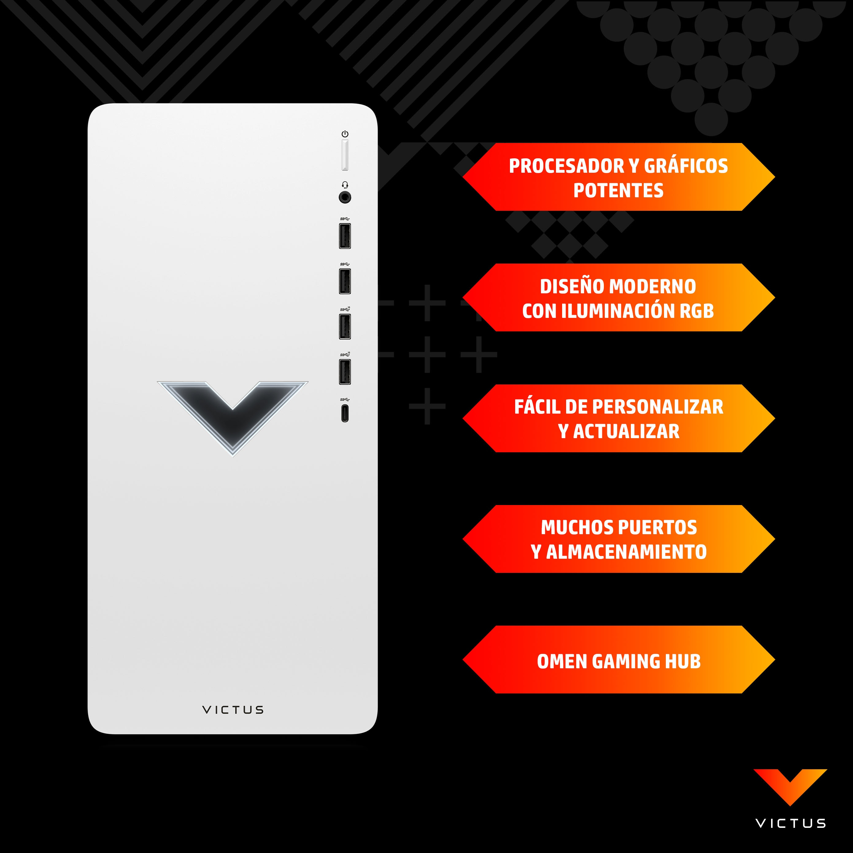 PC gaming - HP Victus 15L TG02-0009ns , AMD Ryzen™ 5 5600G, 16GB RAM, 512GB SSD, RTX™ 3050, W11 H, Plata - imagen 10