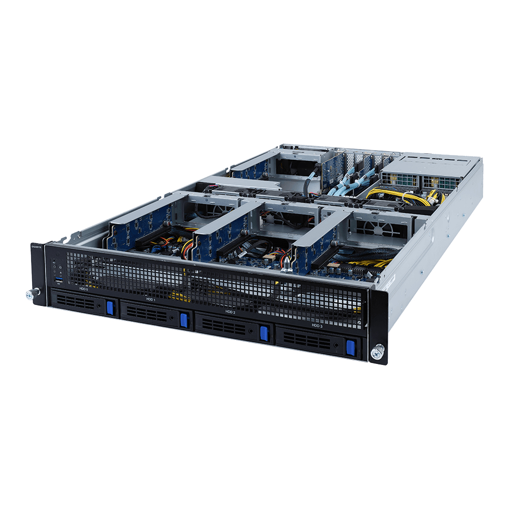 Gigabyte G242-P31 Rack (2U) Svart, Grå