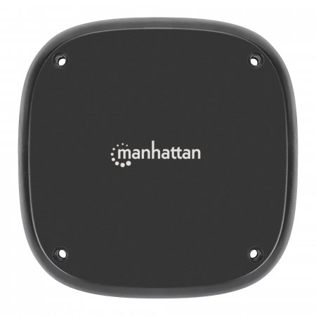 Resim Manhattan 102346 Masa Altı Kablosuz Şarj Pad'i, 10W, 15-30mm Şarj Mesafesi, AC Güçlü, Siyah