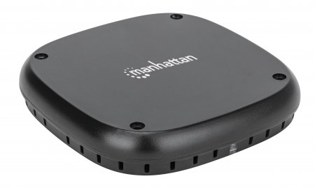 Resim Manhattan 102346 Masa Altı Kablosuz Şarj Pad'i, 10W, 15-30mm Şarj Mesafesi, AC Güçlü, Siyah
