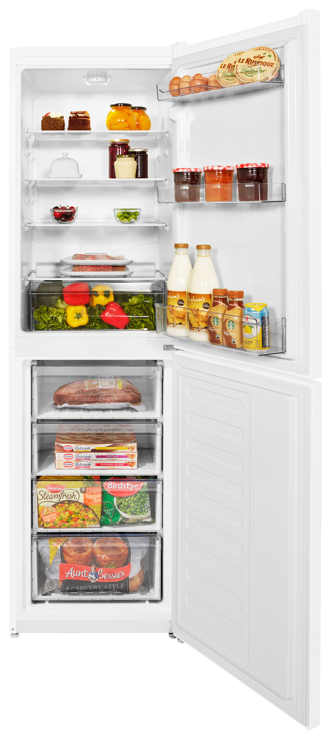 Beko CSG3582W Freestanding Frost Free Fridge Freezer with Large Salad Crisper – image 3