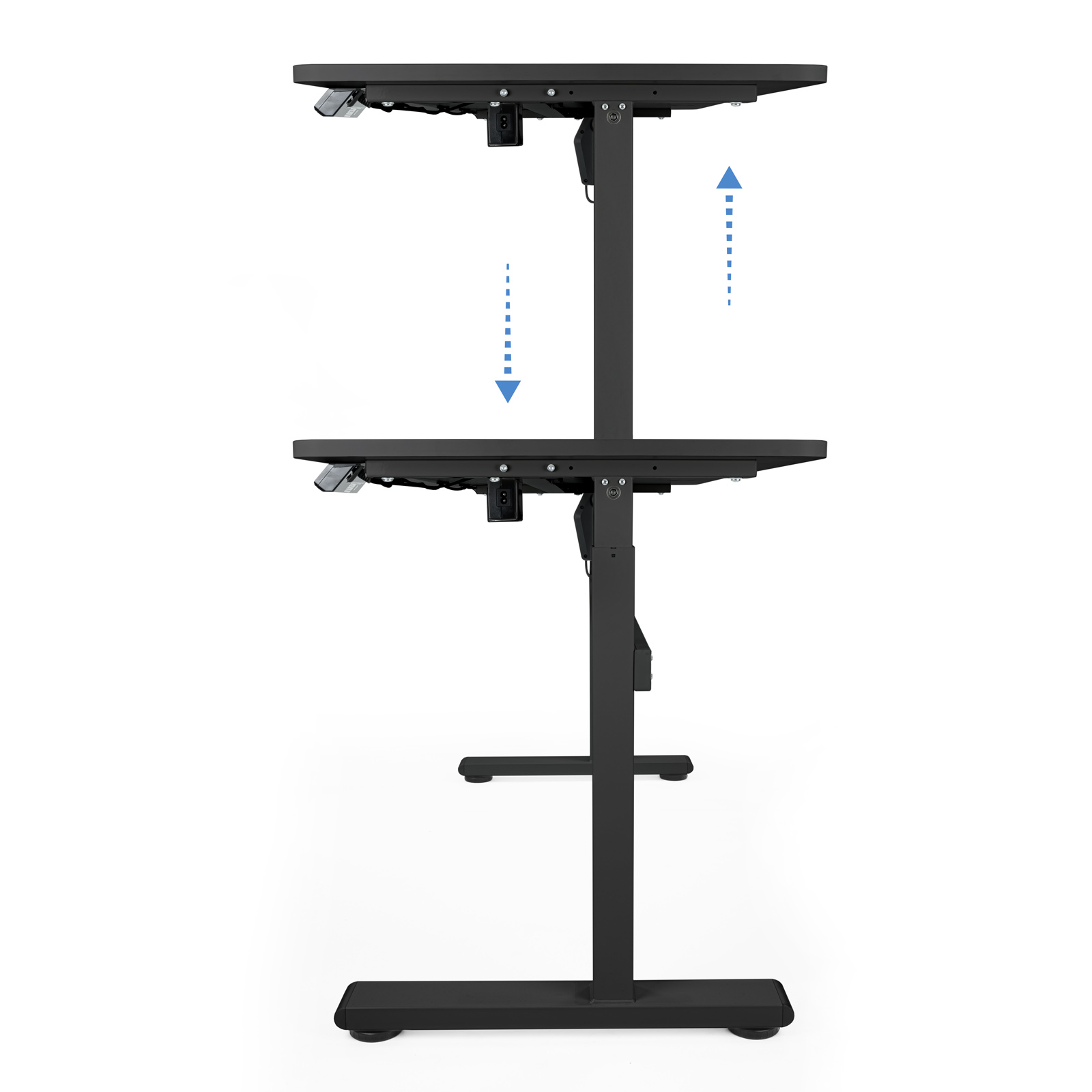 صورة مكتب ToooQ Atlas Standing مكتب كهربائي قابل للتعديل باللون الأسود 1400x600 مم