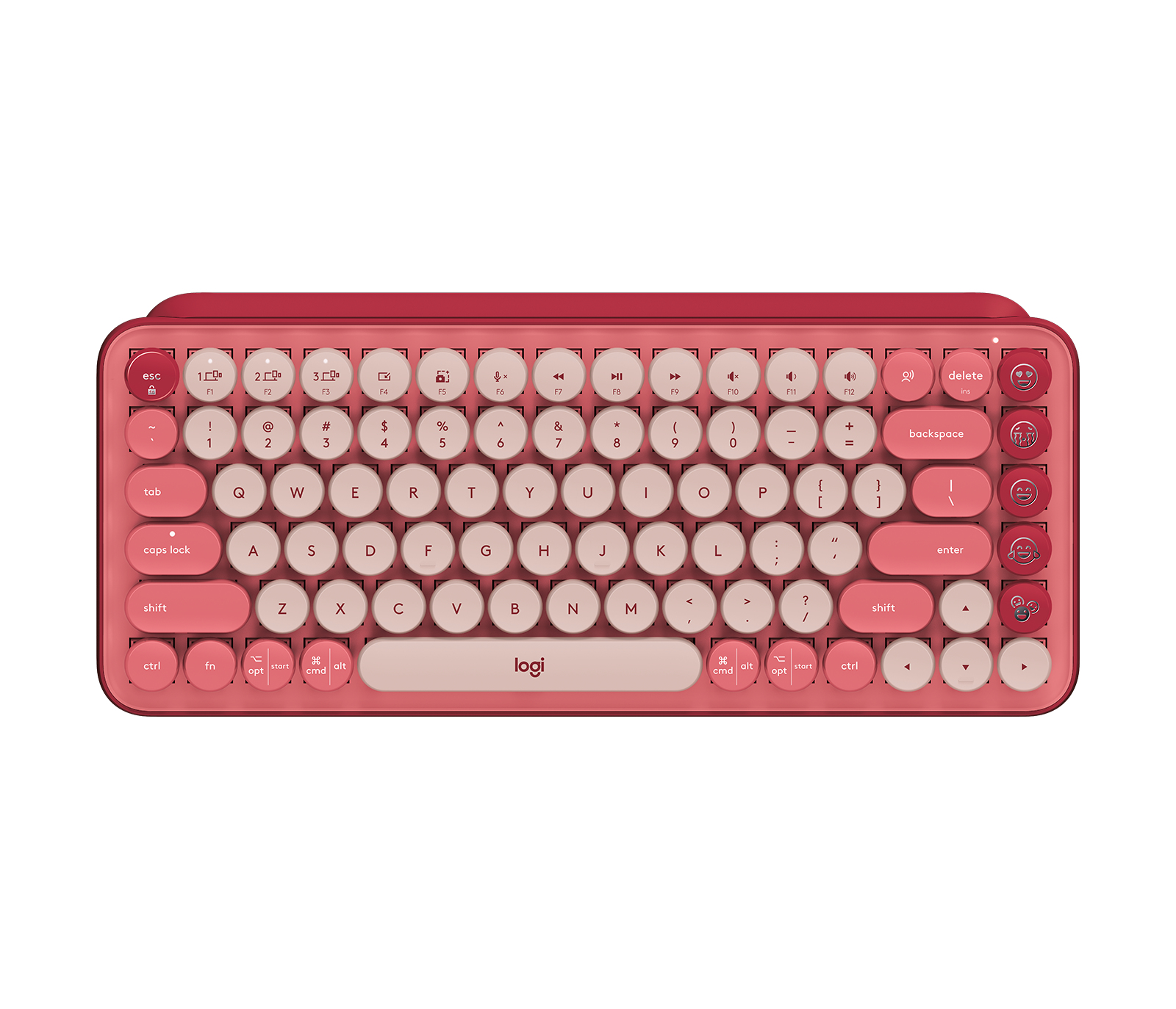 Teclado mecanico pop keys heartbreaker inalambrico con teclas de emoji personalizable multi disp. bt. receptor bolt