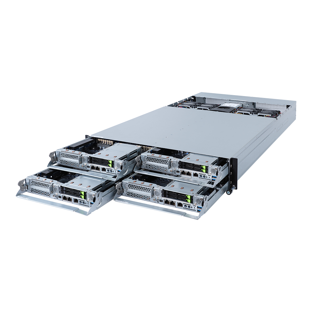 Gigabyte H282-ZC0 Socket SP3 Rack (2U) Svart, Grå