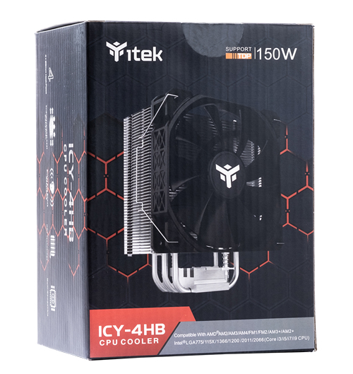 itek ICY-4HB Processor Cooler 12 cm Black image 6