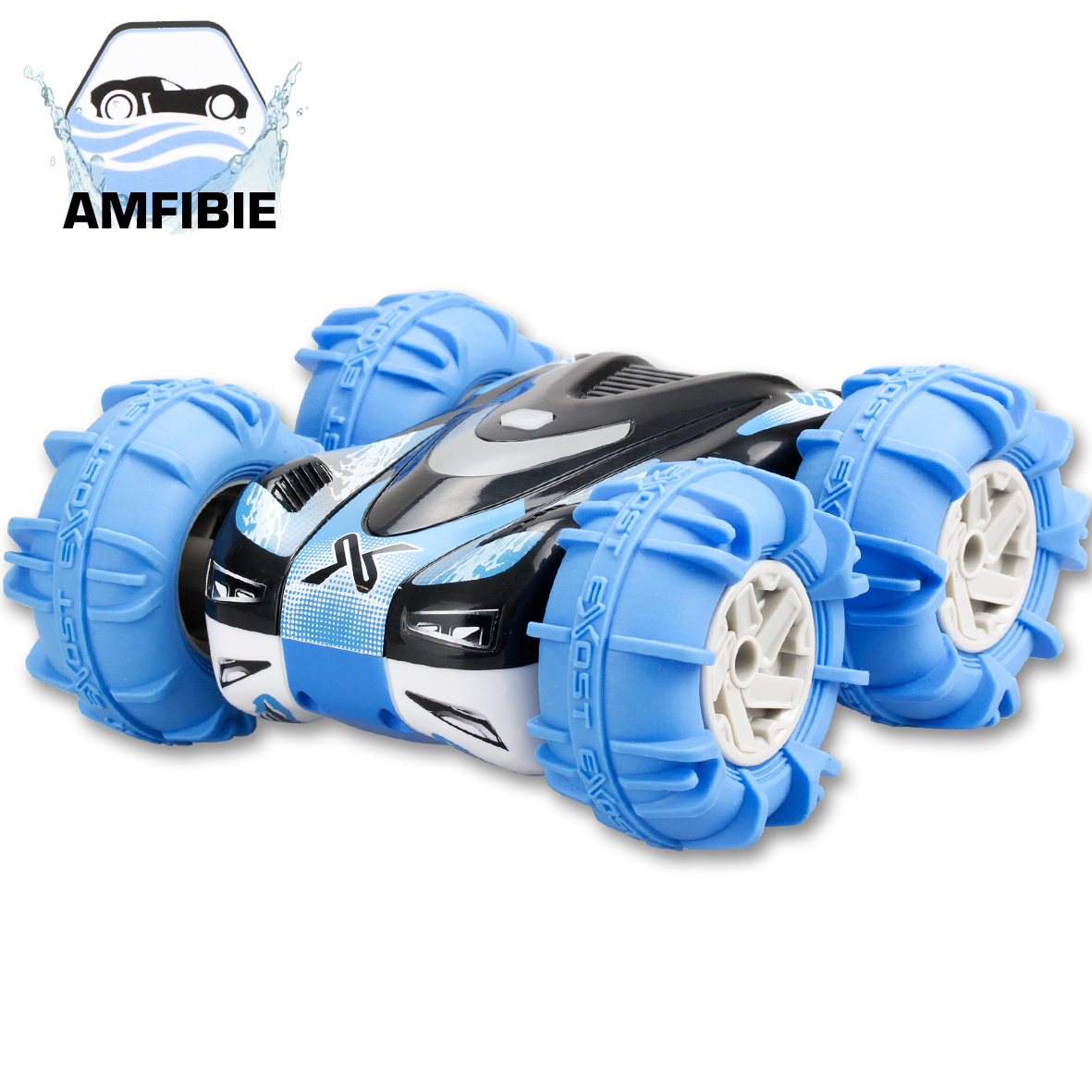 Resim Exost TE20268 Uzaktan Kumandalı Araba, 1:18 Ölçek, Siyah/Mavi