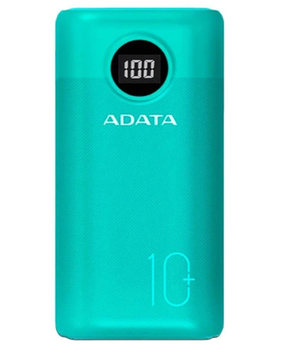 Power Bank ADATA P10000QCD - 10000 mAh - USB - Verde - AP10000QCD-DGT-CGN
