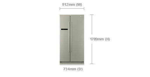 Samsung RSA1SHPN side-by-side refrigerator Freestanding – image 3