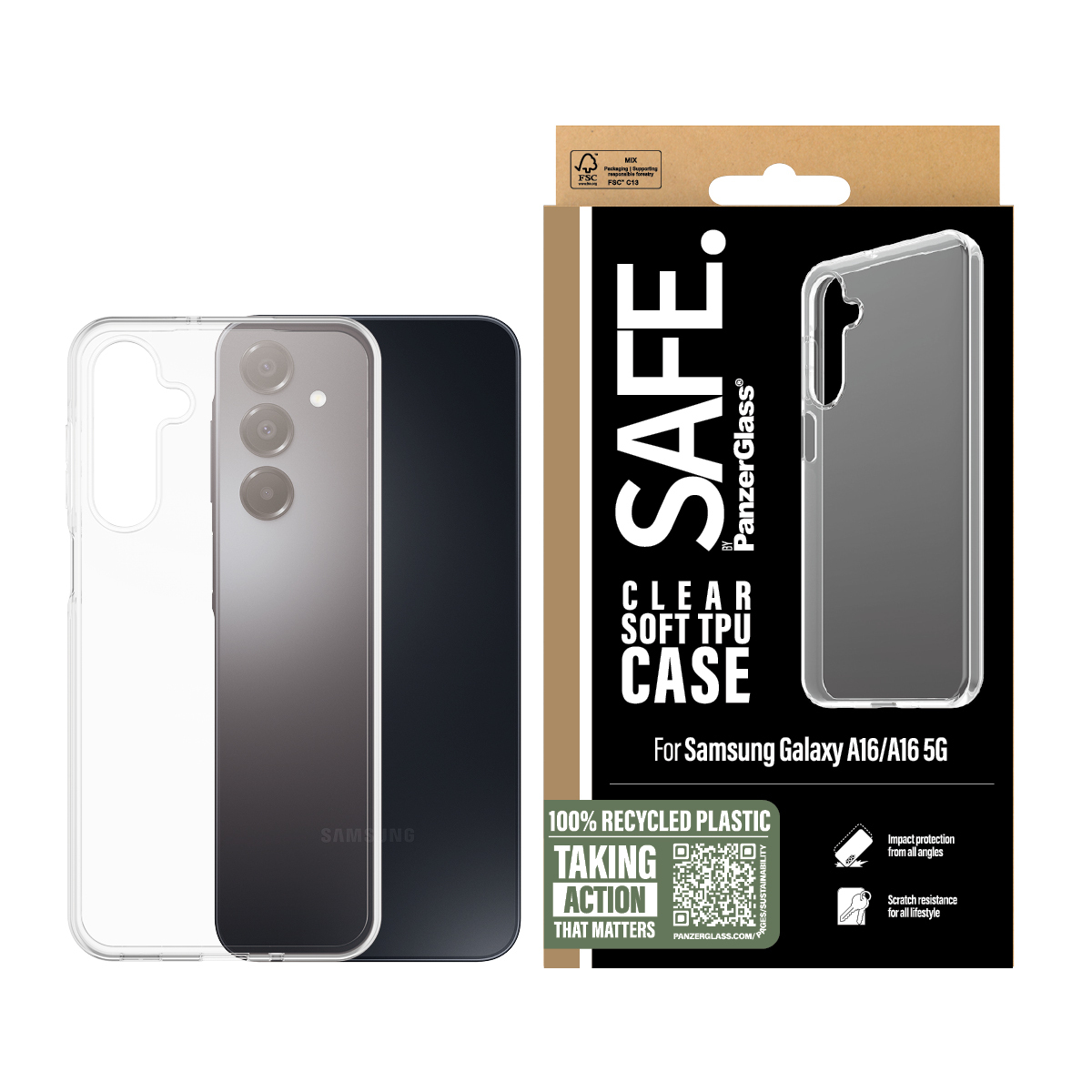 PanzerGlass SAFE. by PanzerGlass® TPU Case Transparent Samsung Galaxy A16 | A16 5G – image 2