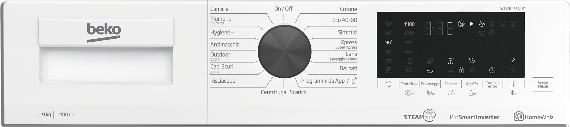 Beko WTX91436AI-IT washing machine Front-load – image 4