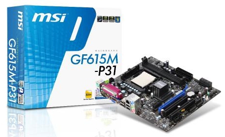 MSI GF615M-P31 motherboard NVIDIA nForce 630a Socket AM3 micro ATX