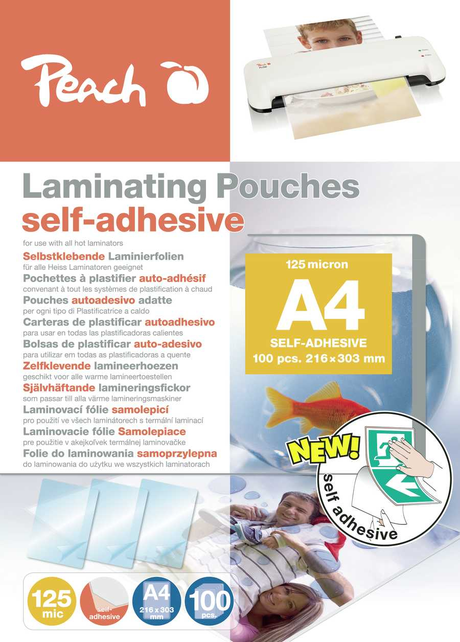 Peach S-PP525-17 pellicola per plastificatrice A4