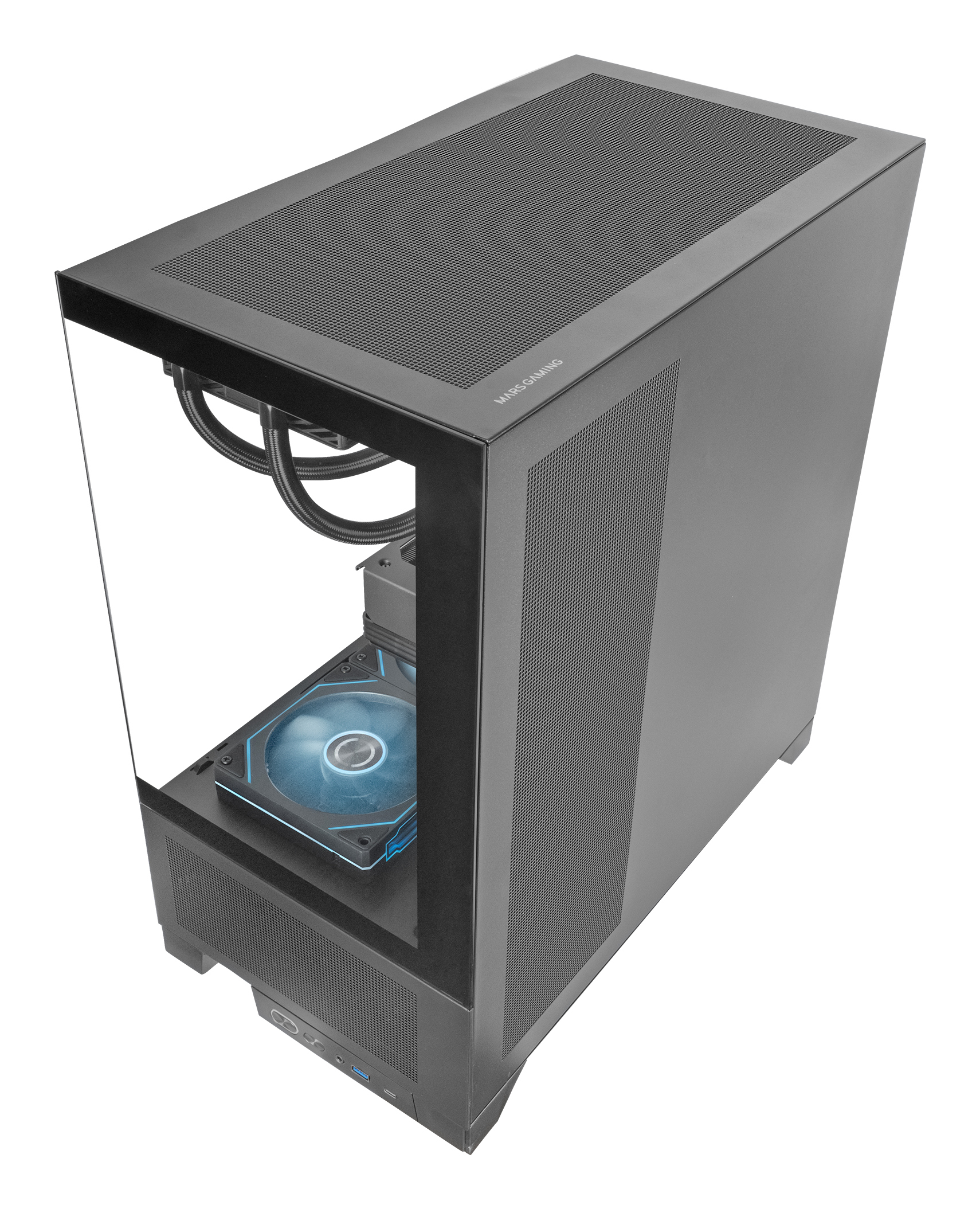 Mars Gaming MCLCDX computer case Midi Tower Black image 12