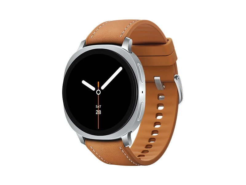 Samsung Galaxy Watch 8, LTE + Bluetooth, 44mm, Sport Band, White, S/M + Hybrid Band, Camel – image 1