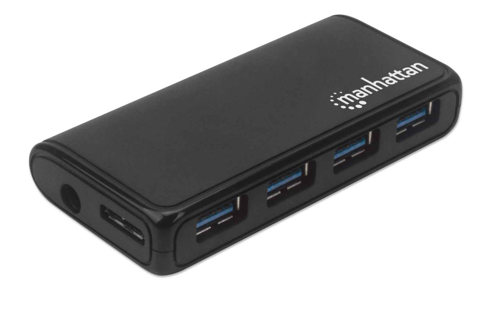 Manhattan MH USB 3.0 4 Port Hub with Extra Power (Euro 2-pin plug) – image 5