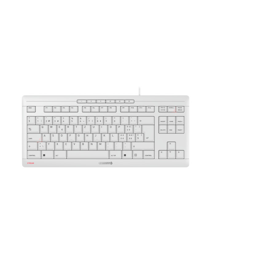 CHERRY STREAM TKL keyboard Universal USB QWERTZ Swiss White