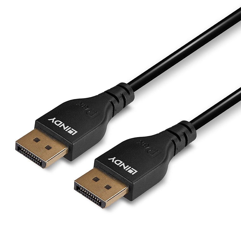 صورة كيبل Lindy 36460 DisplayPort 1.4، 0.5 متر، أسود