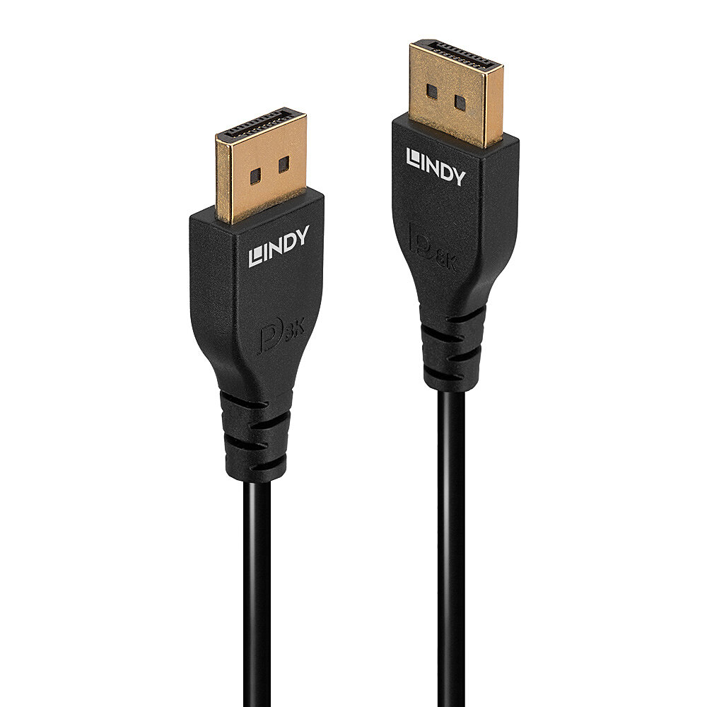 كيبل Lindy 36460 DisplayPort 1.4، 0.5 متر، أسود