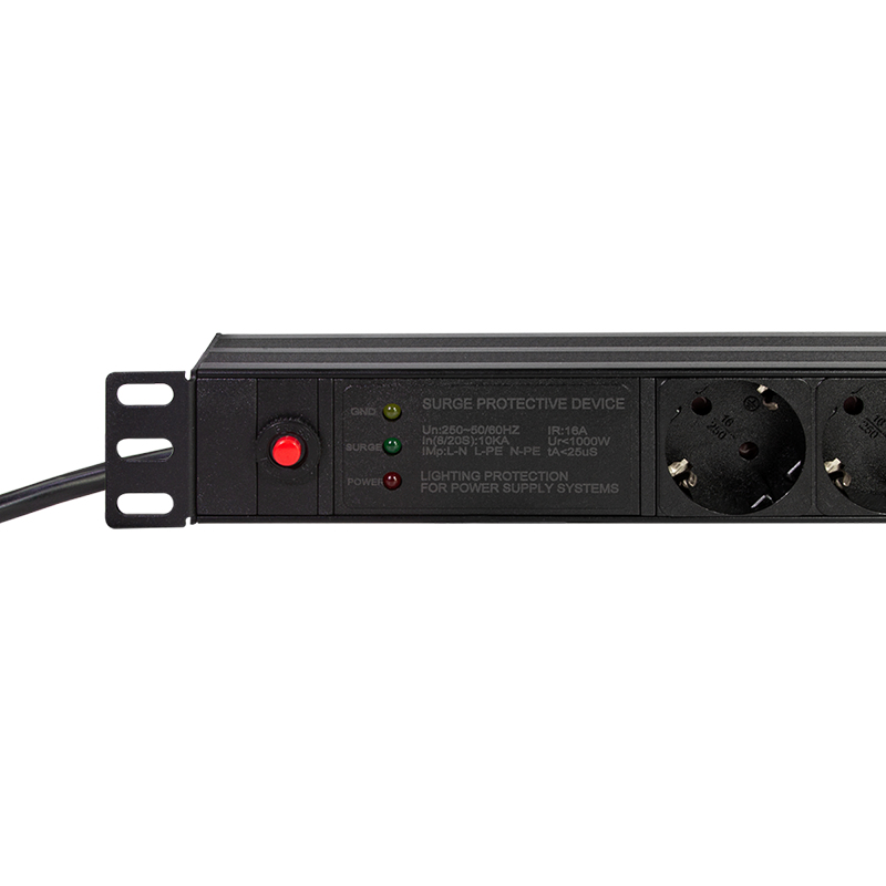 LogiLink PDU7C02 power distribution unit (PDU) 7 AC outlet(s) 1U Black – image 3