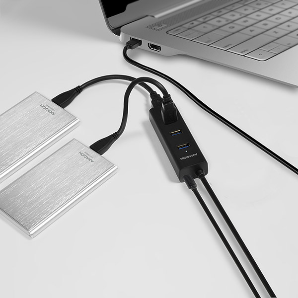Axagon HUE-S2BP 4x USB 3.0 CHARGING hub w. 1.2m cable incl. AC adapter – image 9