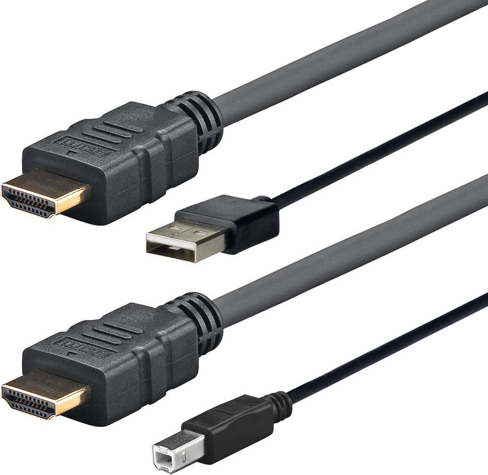 Vivolink PROHDMIUSBAB5AMP 5m HDMI USB-A - HDMI USB-B Video Kablo Adaptörü