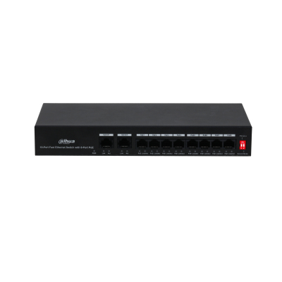 DH-PFS3010-8ET-65 SWITCH POE DAHUA DE 10 PUERTOS FAST ETHERNET/ 8 PUERTOS POE/ 2 PUERTOS UPLINK/ 65 WATTS TOTALES/ SOPORTA POE WATCHDOG/ SWITCHING 20 GBPS/ CON PROTECCIN DE DESCARGAS/ DH-PFS3010-8ET-65