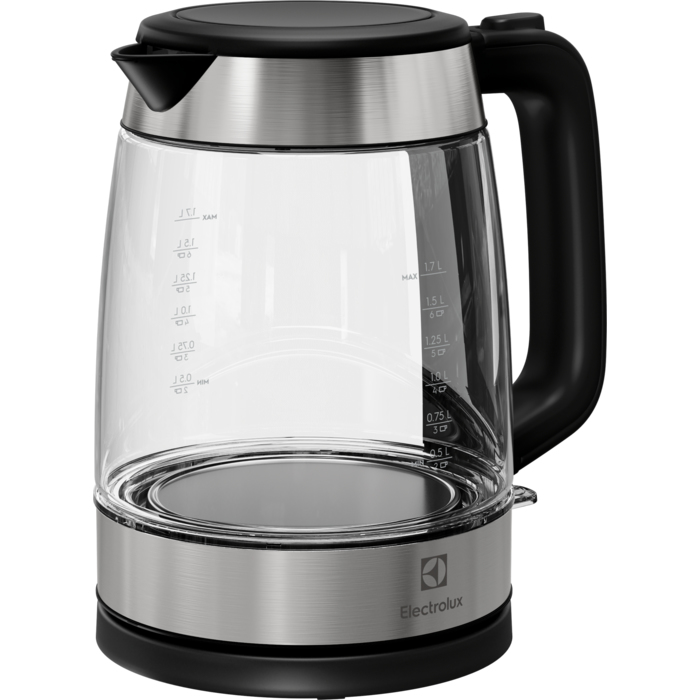 غلاية كهربائية Electrolux E4GK1-4GB - سعة 1.7 لتر، 2200 واط، زجاج وستانلس ستيل