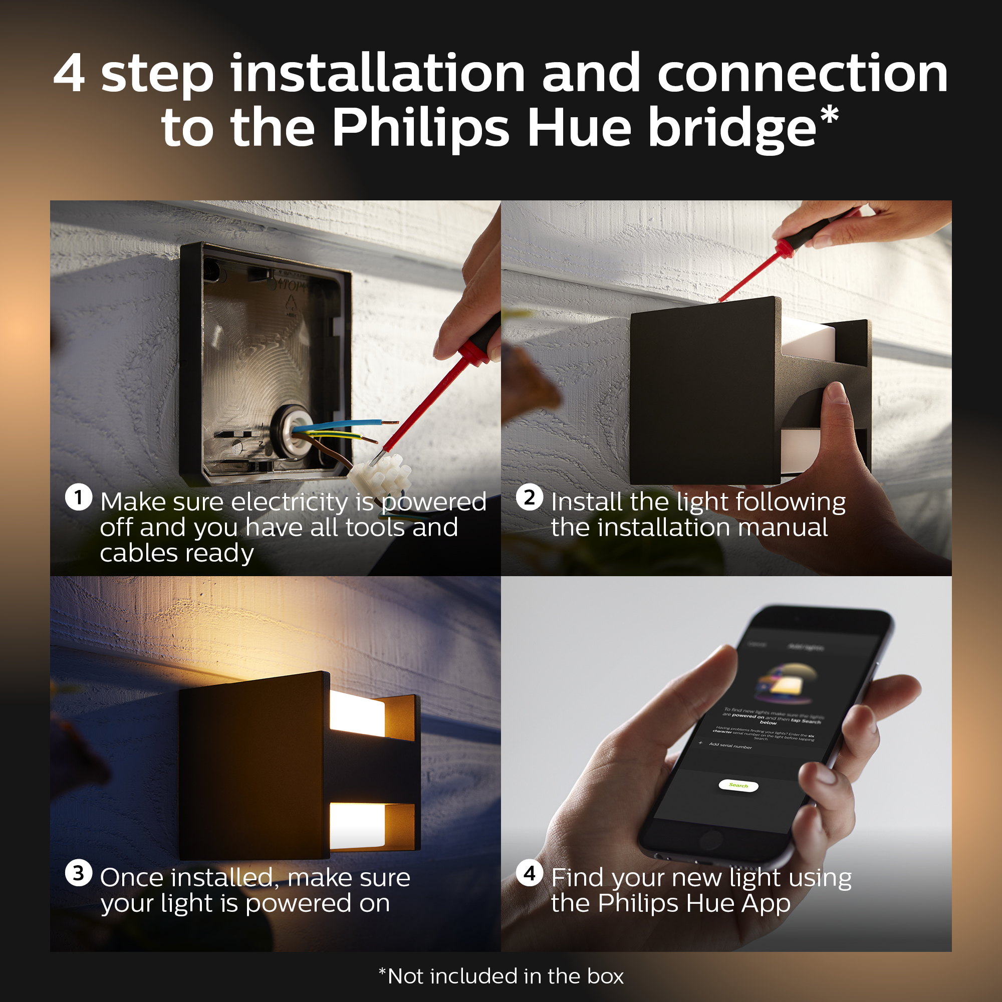 Philips by Signify Philips Hue White Fuzo Outdoor Wall Light – image 8