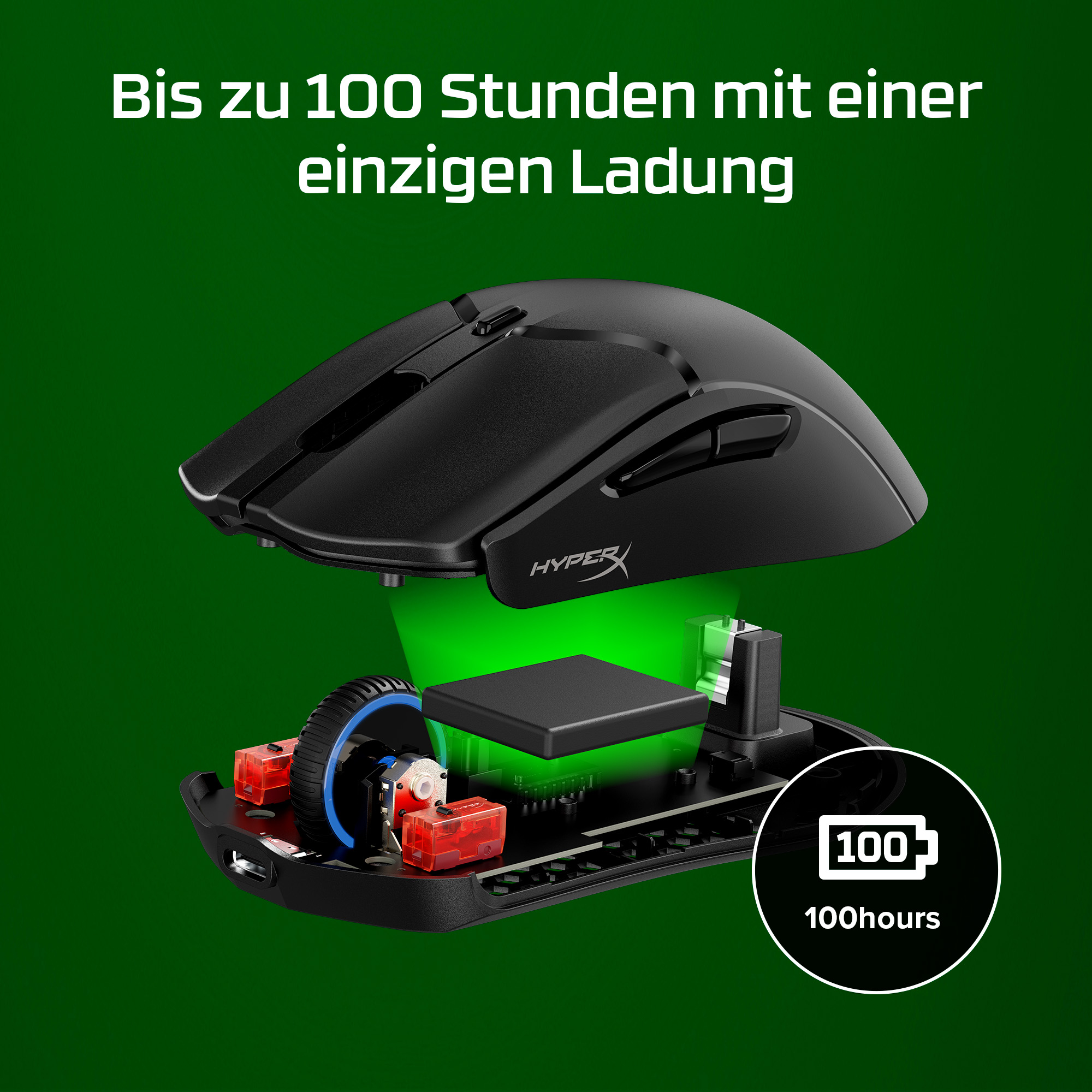 HyperX Pulsefire Haste 2 – Wireless-Gaming-Maus (Schwarz)