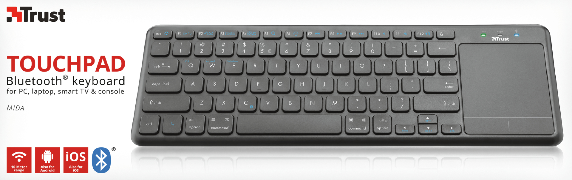 Trust Mida keyboard Universal Bluetooth QWERTY Italian Black – image 6