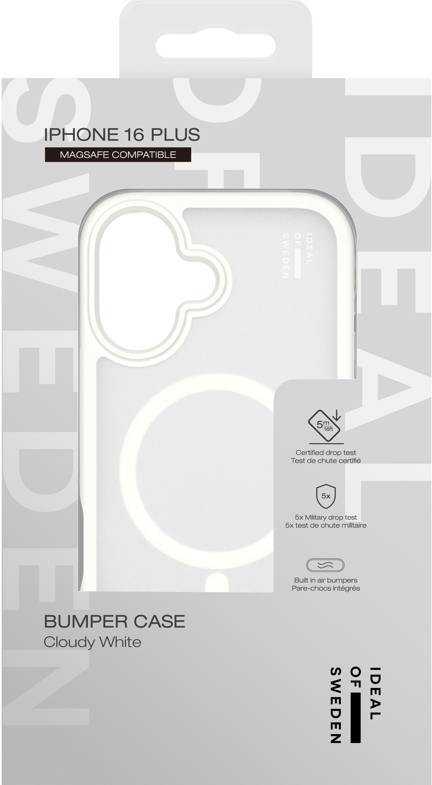 iDeal of Sweden Bumper Case MagSafe iPhone 16 Plus Cloudy White – image 2