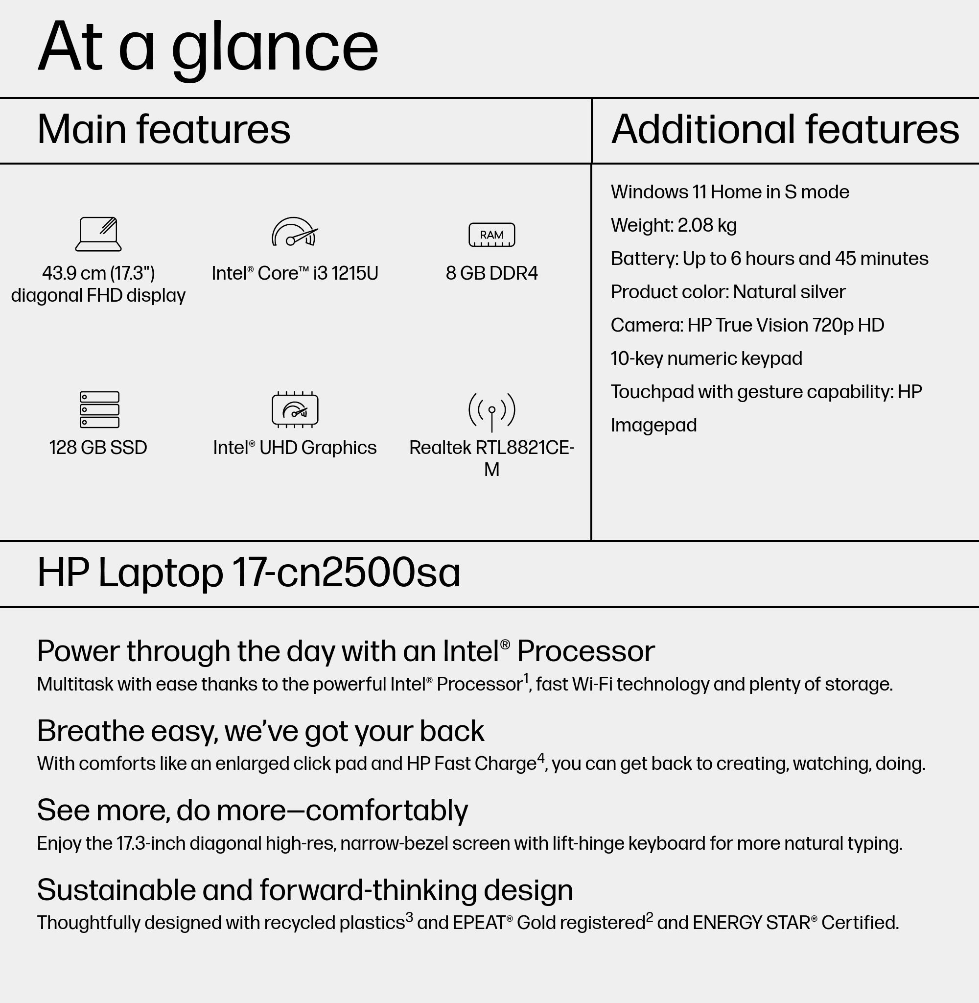 HP 17-cn2500sa Intel® Core™ i3 i3-1215U Laptop – image 2