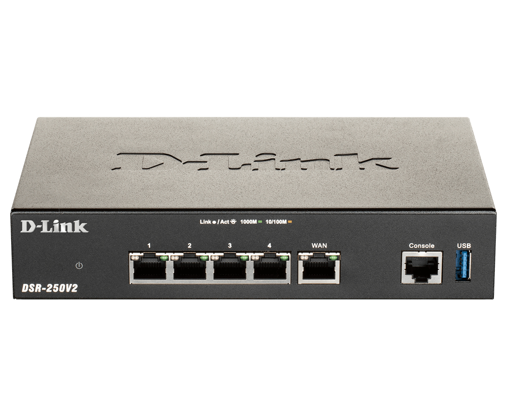 D-Link DSR-250V2 routeur sans fil Gigabit Ethernet Noir