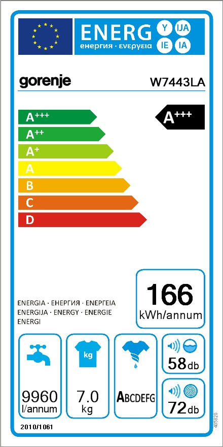 Gorenje W7443LA washing machine Front-load – image 2