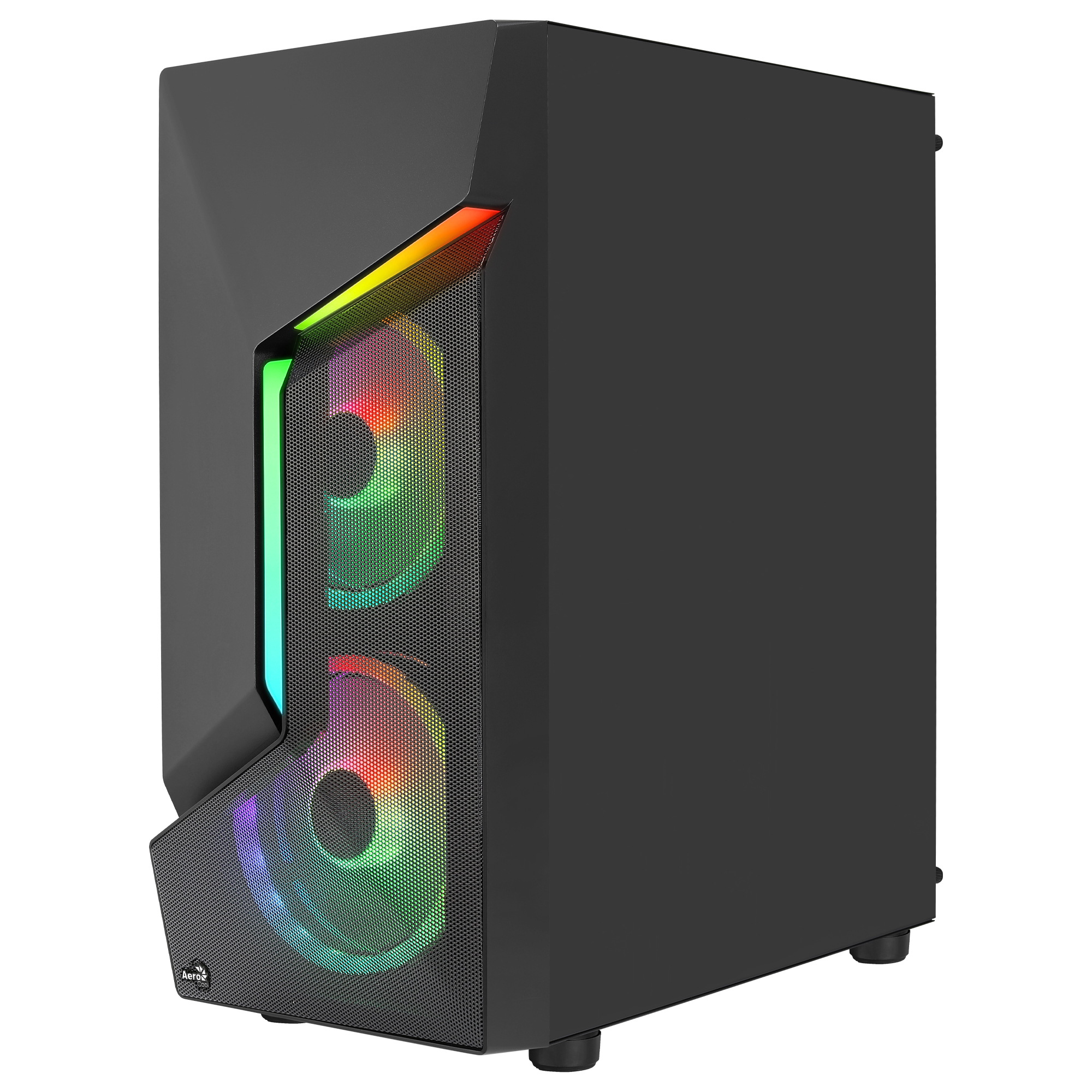 Aerocool SCAPEBKV3 Gaming ATX Case Front RGB LED Tempered Glass 3x ARGB Fans Black – image 6