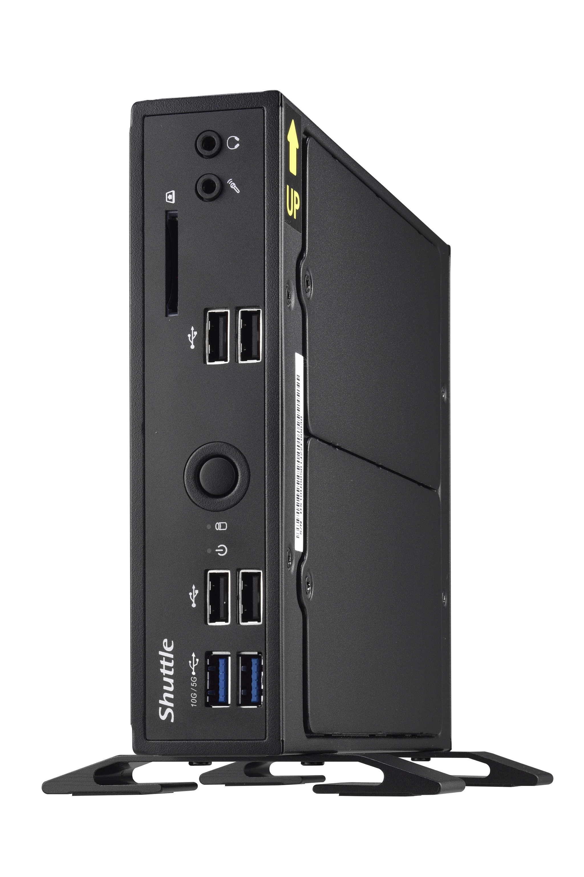 Shuttle XPC slim Barebone DS20UV2, Celeron 5205U, 1xHDMI, 1xDP, 1xVGA, 2xLAN (1xGbit, 1×2.5Gbit), 1xCOM, 8xUSB, fanless, 24/7 permanent operation image 4