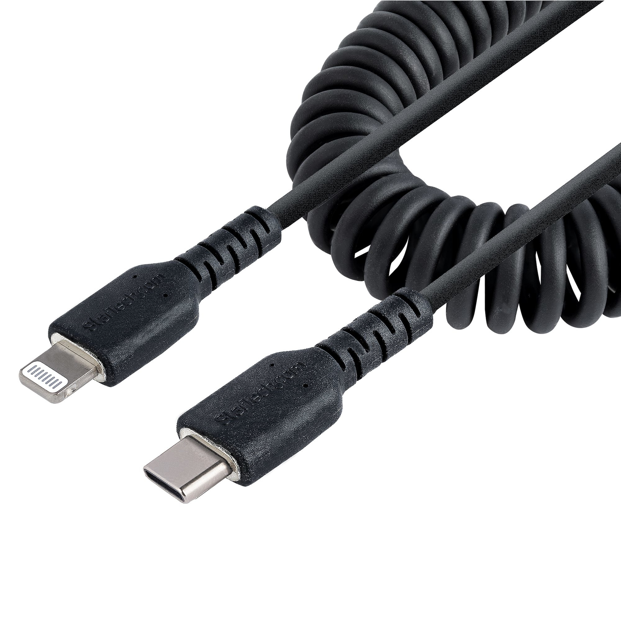 StarTech.com USB C to Lightning Coiled Cable 1m MFi RUSB2CLT1MBC