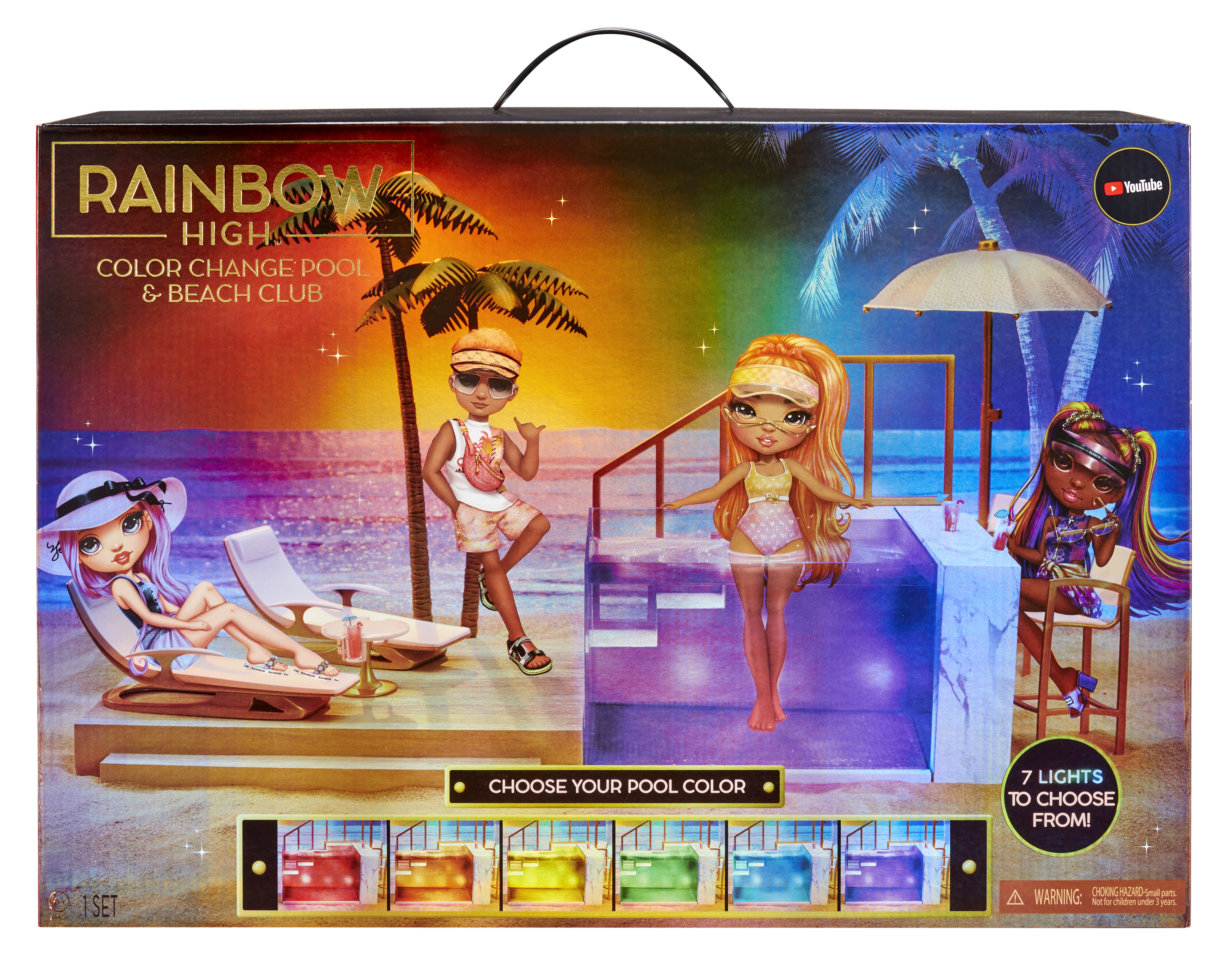 Rainbow high grande maison et accessoires pour poupée mannequin