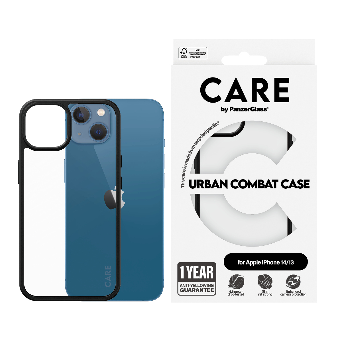 PanzerGlass CARE™ by PanzerGlass® Urban Combat Case Transparent iPhone 14 | 13 – image 2