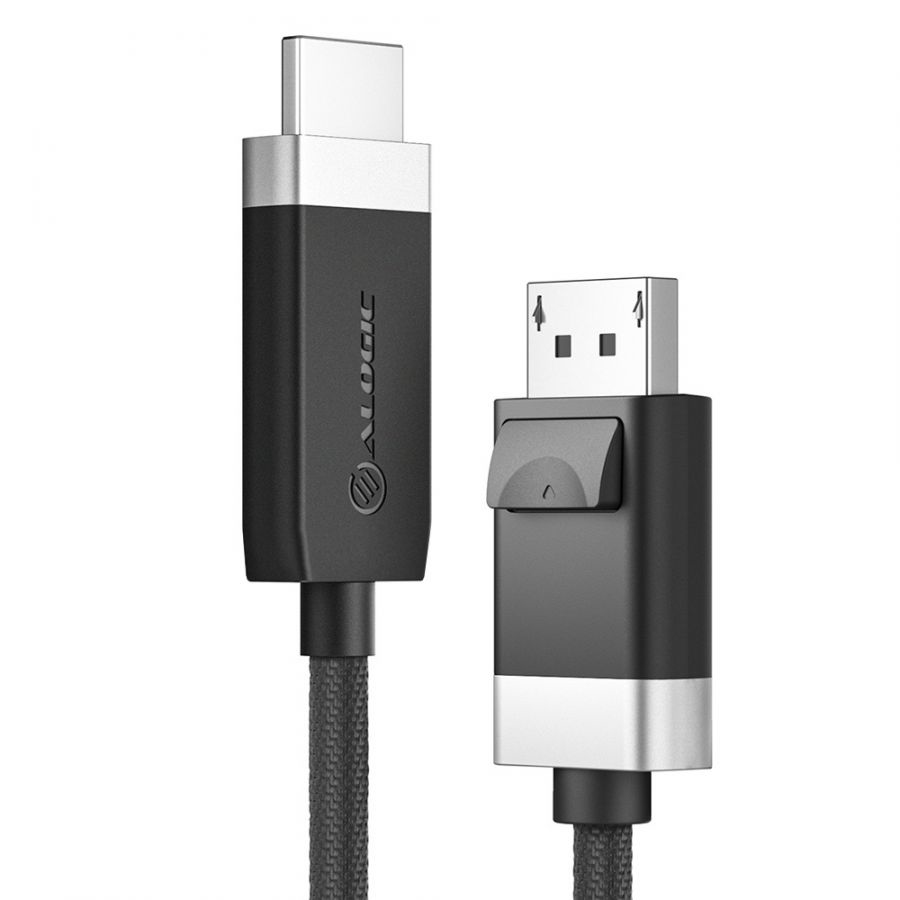 ALOGIC FUDPHD2-SGR cavo e adattatore video 2 m DisplayPort HDMI Nero, Grigio