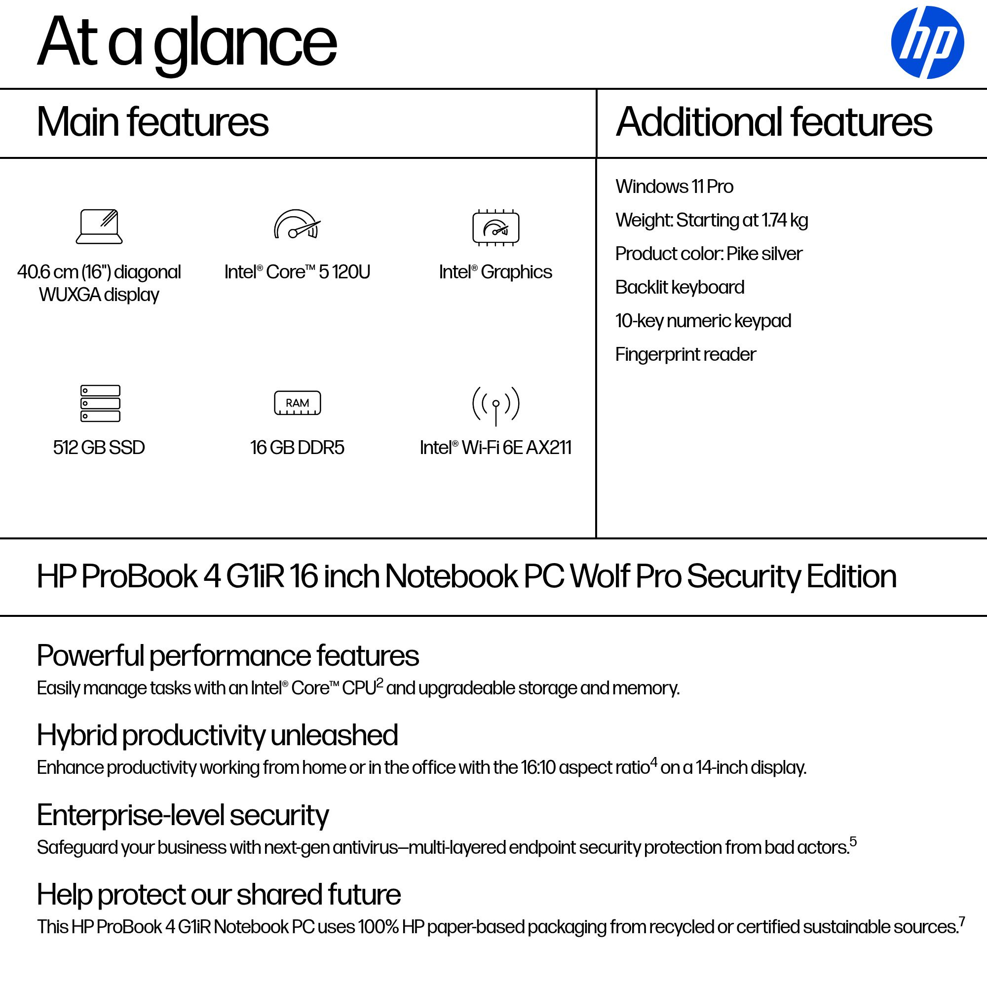 HP DW6C1AT laptop Intel Core 5 120U – image 4