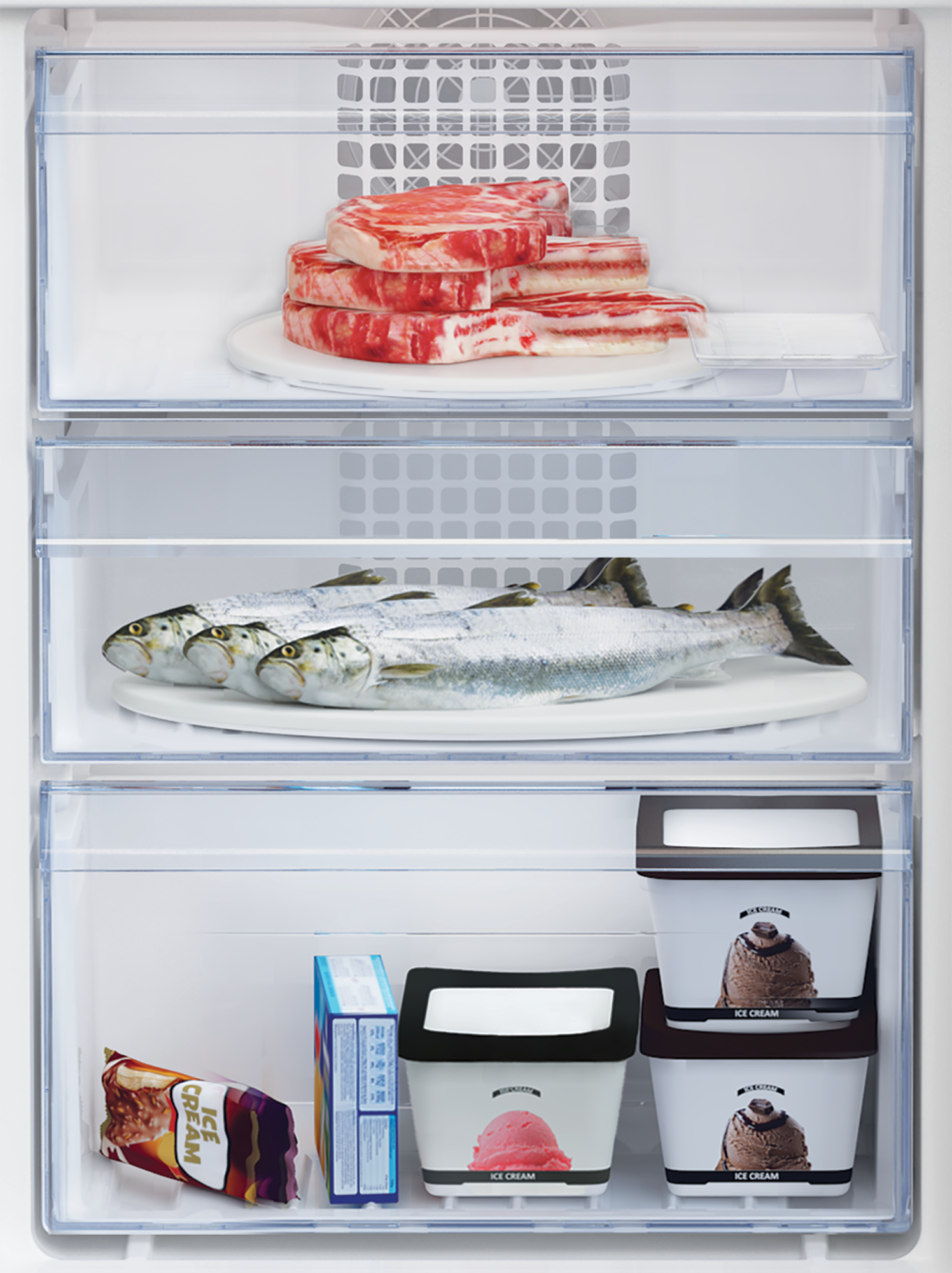 Beko CFG4552B Freestanding Frost Free Fridge Freezer with Freezer Guard – image 4