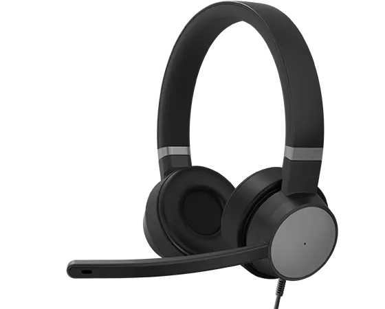 Lenovo Go - Headset - on-ear - wired - active noise canceling - USB-C - thunder black - Certified for Skype for Business, Certified for Microsoft Teams - for ThinkCentre M80t Gen 3, ThinkCentre neo 50, ThinkPad T14s Gen 3, V50t Gen 2-13