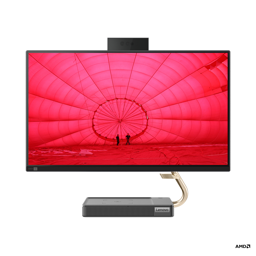 Lenovo IdeaCentre AIO 5 24ALC6 AMD Ryzen™ 7 5700U 60.5 cm (23.8″) 1920 x 1080 pixels All-in-One workstation 16 GB DDR4-SDRAM 512 GB SSD Windows 11 Home Wi-Fi 6 (802.11ax) Grey image 1