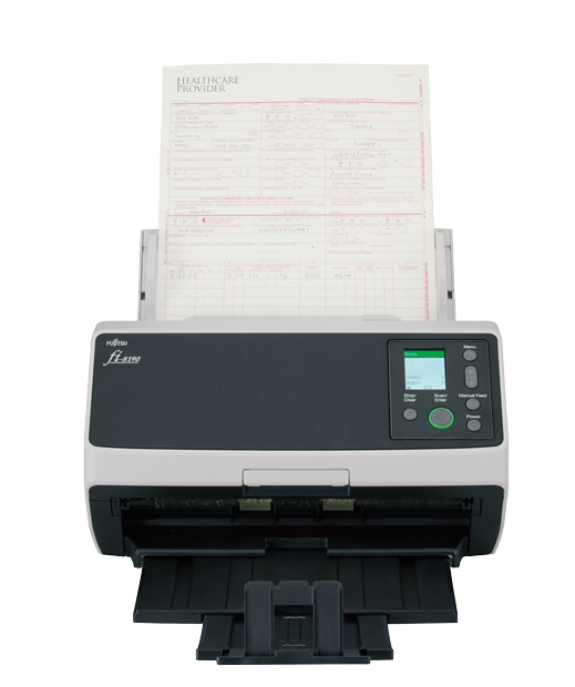 Fujitsu fi-8190 ADF + scanner med manuell matning 600 x 600 DPI A4 Svart, Grå