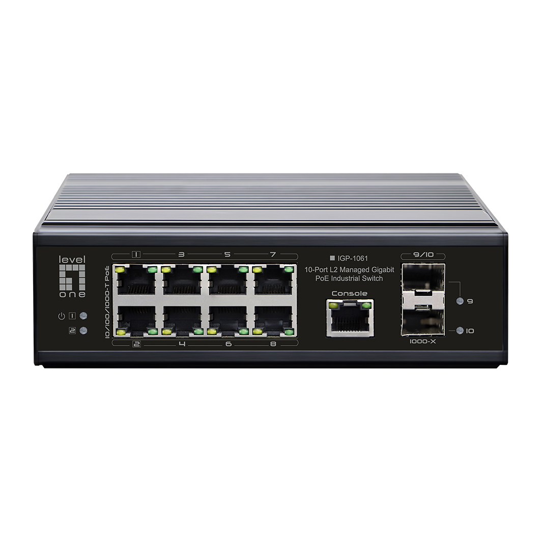 LevelOne Industr.PoE Switch  8xGE PoE/+      360W Managed L2