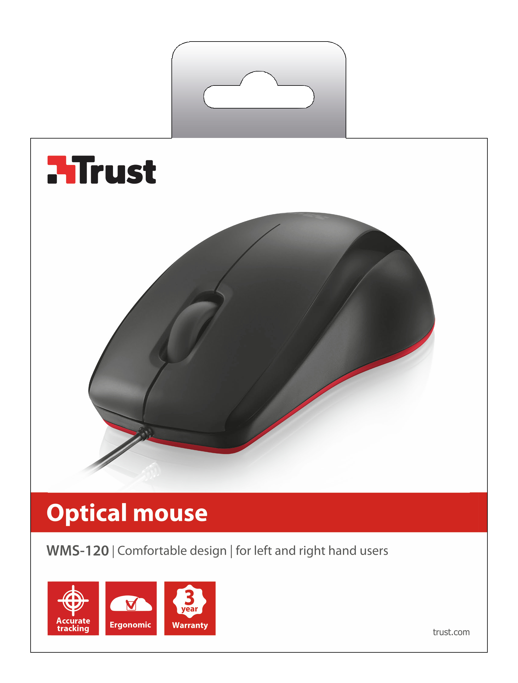 Trust WMS-120 mouse Ambidextrous USB Type-A Optical 800 DPI – image 4