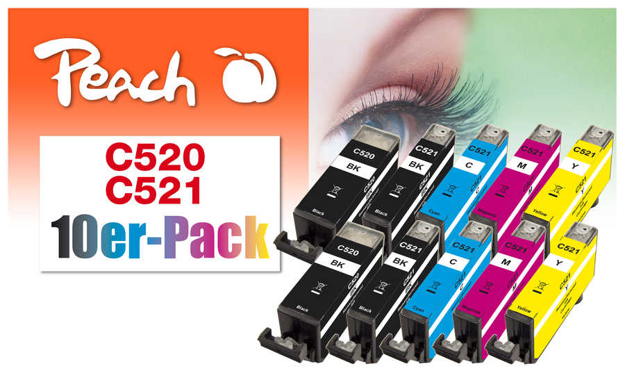 Peach 320698 ink cartridge 10 pc(s) Compatible High (XL) Yield Black, Cyan, Magenta, Yellow